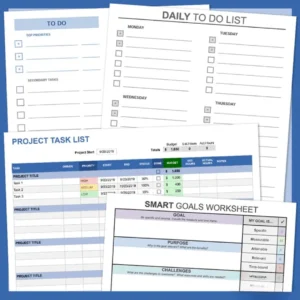 To Do List with Notes and Goal Dates – Printable Planner Sheet